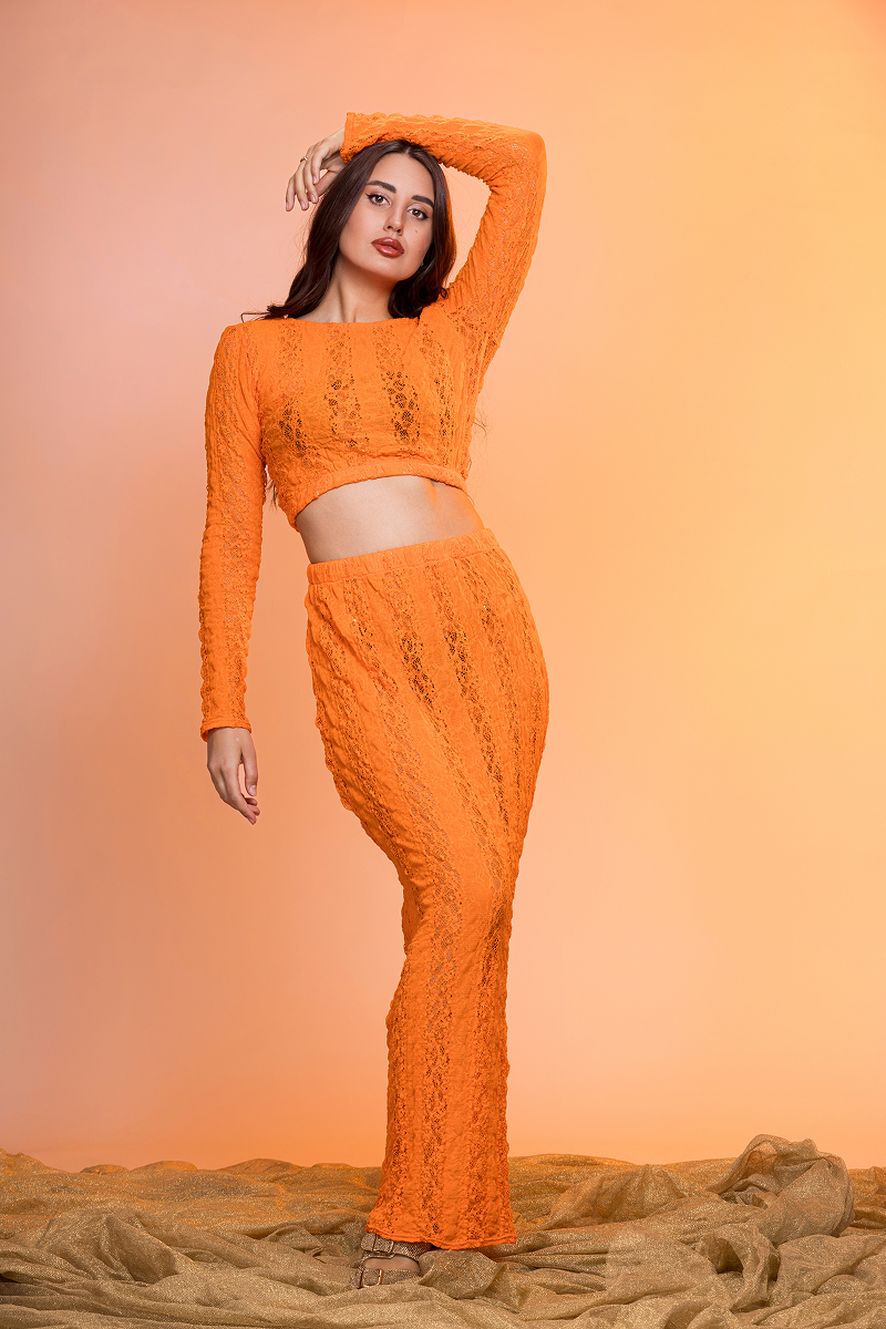 Nayla Orange beach set