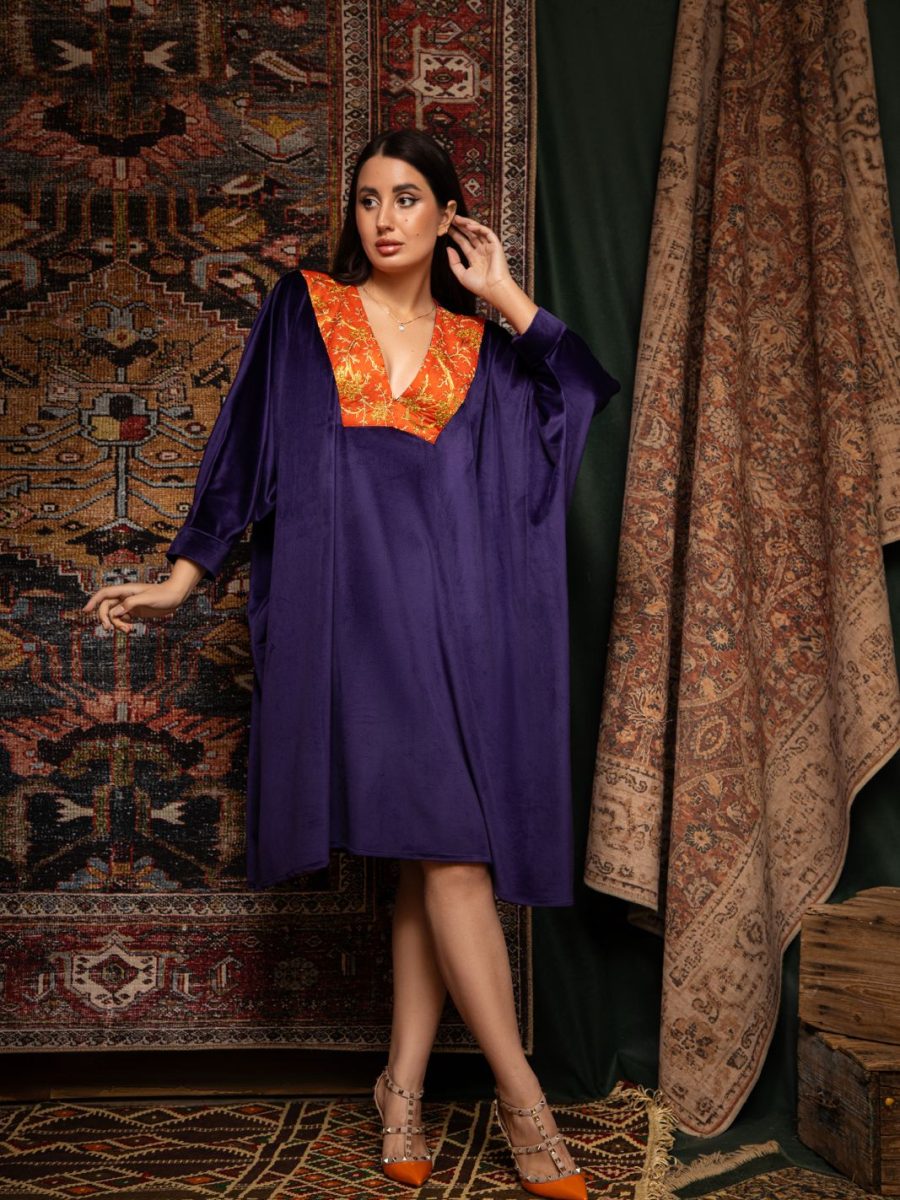 Purple Azarine Mini kaftan