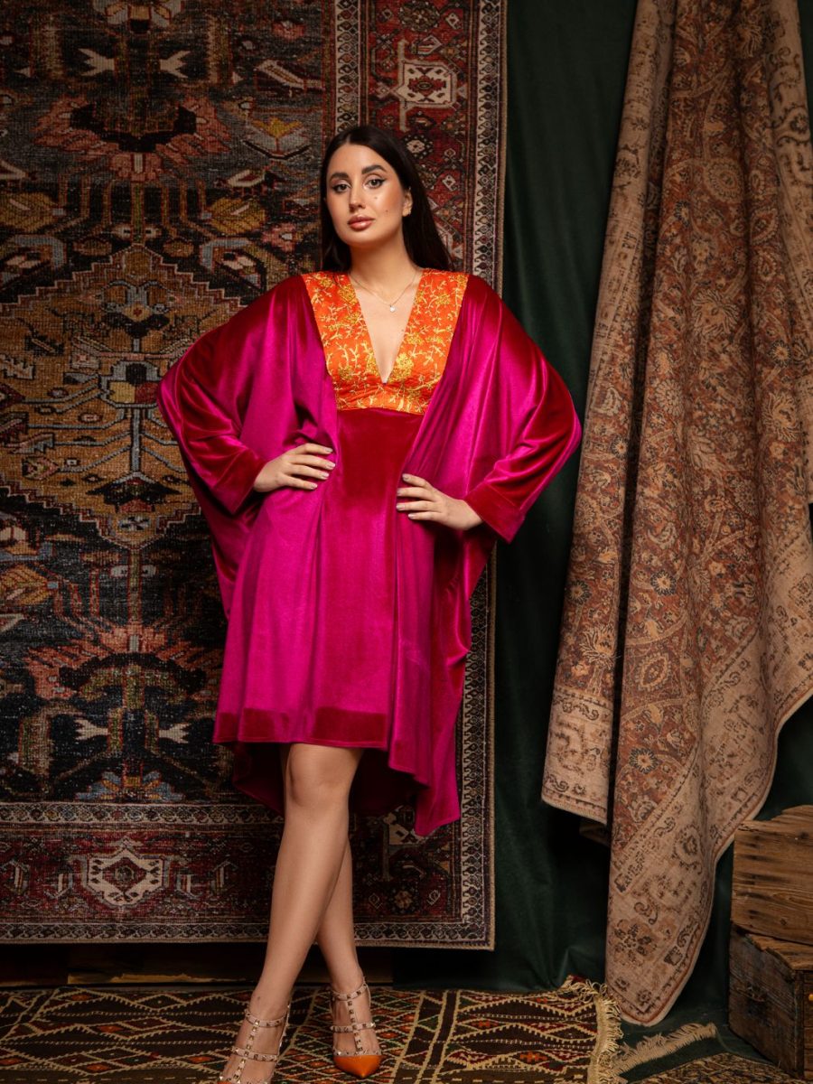 Fushia Azarine Mini Kaftan
